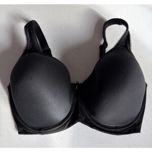 Wacoal Basic Beauty Bra 32DDD Full Figure Seamless Spacer Underwire Black 853192